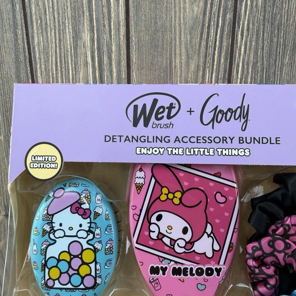 Wet Brush Goody Hello Kitty & Friends Bundle Brushes Scrunchies Limited Ed NEW